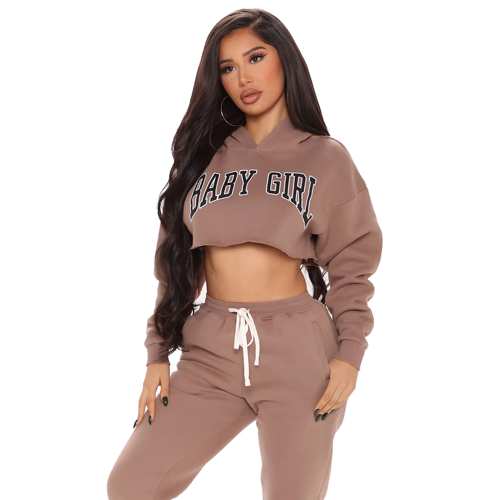 Women's Crop Hoodies Sets